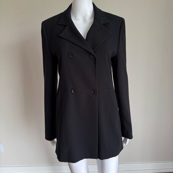 Max Mara Made In Italy Black Double Breasted Suit Jacket - Picture 1 of 7